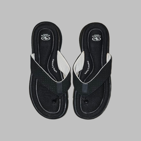 Athletic Works Black Flip-Flops - Picture 1 of 2